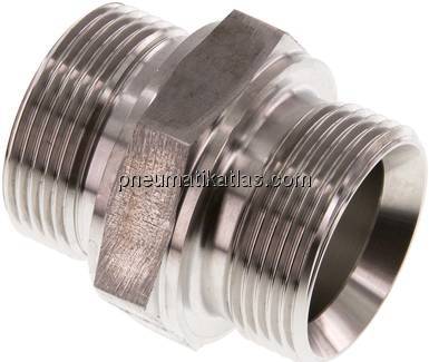 Hydraulik-Doppelnippel G 1-1/4"-G 1-1/4", 1.4571