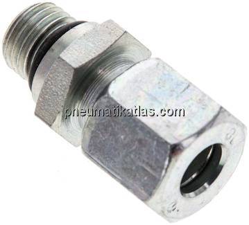 Gerade Schneidringverschr. UNF 7/16"-20-8 L (M14x1,5), Stahl verzinkt