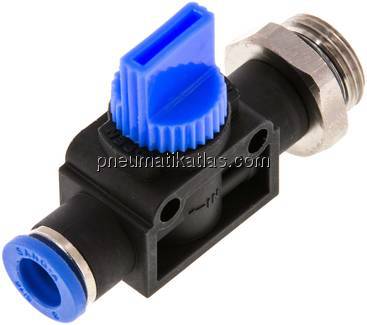 3/2-Wege-Absperrventil G 3/8"-8mm, Schlauchseite entlüftend
