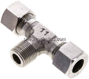 T-Schneidringverschraubung R 3/8"-12 L (M18x1,5), 1.4571