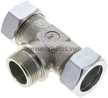 T-Schneidringverschraubung G 1-1/4"-35 L (M45x2), Stahl verzinkt