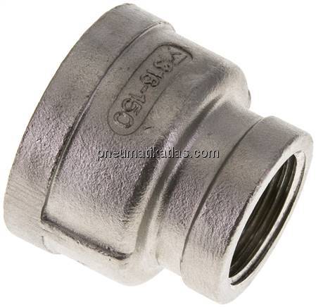 Rundmuffe NPT 1-1/2"-NPT 1", 1.4408