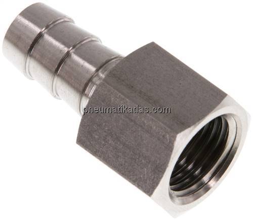 Aufschraub-Schlauchtülle G 1/4"-9 (3/8")mm, 1.4571