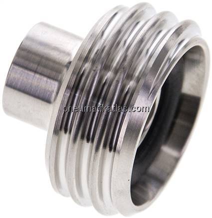 Gewindestutzen (Milchgewinde) Rd 28 x 1/8"-13,0mm, 1.4404