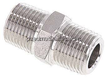 Doppelnippel NPT 3/8"-NPT 3/8", 1.4571