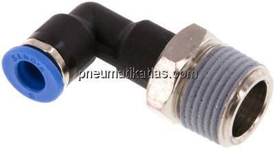 Winkel-Steckanschluss, lang R 3/8"-6mm, IQS-Standard