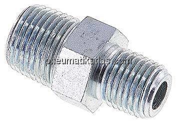 Doppelnippel NPT 3/8"-NPT 1/4", Stahl verzinkt
