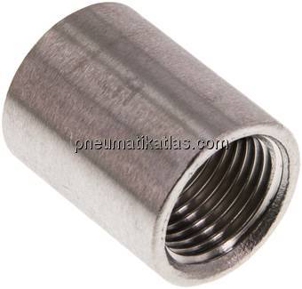 Rundmuffe Rp 1/2"-Rp 1/2", 1.4408