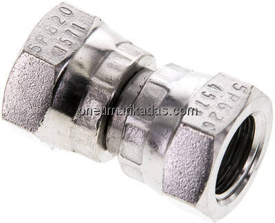 Gerader Verbinder 60°-Konus, G 1/4"-G 1/4", 1.4571