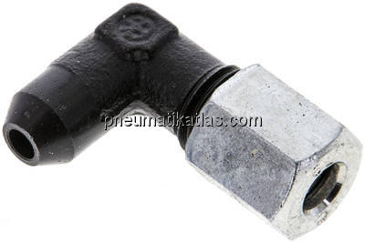 Winkel-Anschweißverschraubung 6 L (M12x1,5), Stahl phosphatiert