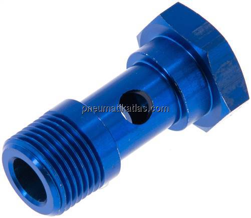 Hohlschraube, 1-fach G 3/8"-37,0mm, Aluminium