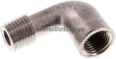 90°-Einschraubwinkel Rp 1/4"(IG)-R 1/4"(AG), 1.4408