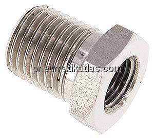 Reduziernippel NPT 1/4"(AG)-NPT 1/8"(IG), 1.4571