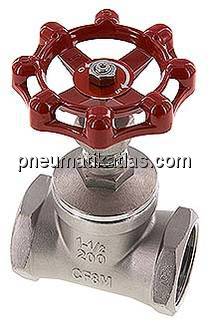 Muffen-Absperrventil, Edelstahl, G 1-1/2", PN 14, Eco-Line