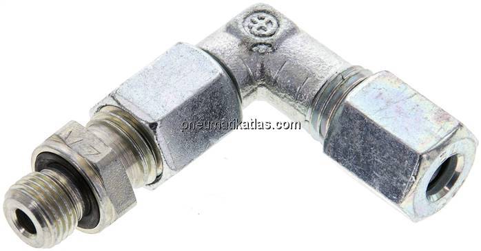 Einstellb. Winkel-Schneidringverschr. M 10x1-6 L (M12x1,5), Stahl verzinkt