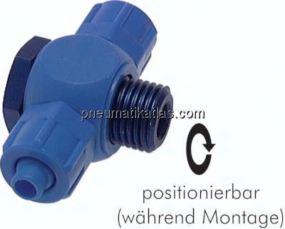 T-Verschraubung G 1/4"-6x4mm, Kunststoff (POM), Hohlschraube