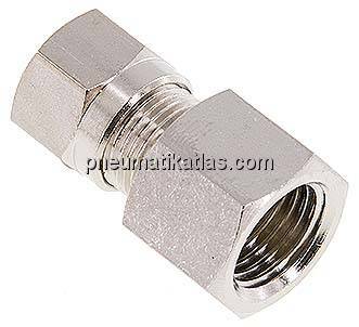 Aufschraub-Schneidringverschr. 8 LL (M12x1)-G 1/4", Messing vernickelt