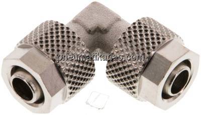 Winkel-Verschraubung 8x6mm, Messing vernickelt