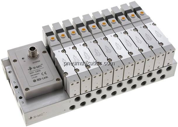 Ventilterminal 10x5/2-Wege, IO-Link, G 1/8" an Grundplatte (seitlich)