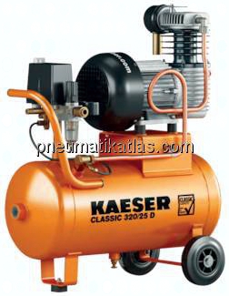 CLASSIC-Kolbenkompressor 210l/min, 50l-Behälter, 230V AC (Wechselstrom)