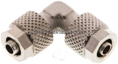 Winkel-Verschraubung 6x4mm, Messing vernickelt