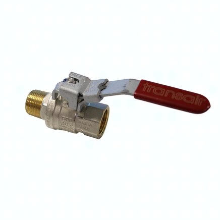 VR04 00 04 Transair 1/2" Lockable Male BSPT & Female BSPP Threaded Ball Valve