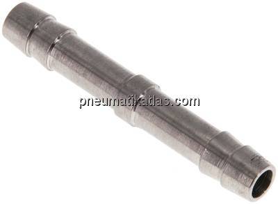 Schlauchverbindungsrohr 6 (1/4")mm-6 (1/4")mm, 1.4571