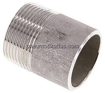 Anschweißnippel R 1-1/4"-50mm-42,4mm, 1.4571