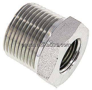 Reduziernippel NPT 1"(AG)-NPT 1/2"(IG), Stahl verzinkt
