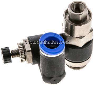 Drosselrückschlagventil G 3/8"-10mm, entsperrbares Rückschlagventil