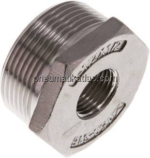 Reduziernippel R 1-1/2"(AG)-Rp 1/2"(IG), 1.4408