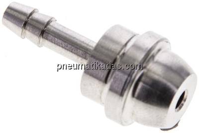 Tülle Edelstahl, G 3/8"-4mm, ohne Mutter