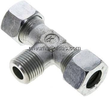 T-Schneidringverschraubung R 1/2"-15 L (M22x1,5), Stahl verzinkt