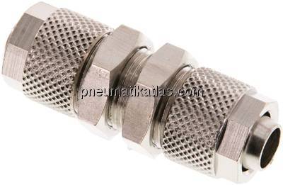 Schott-Verschraubung 10x8 - 10x8mm, Messing vernickelt