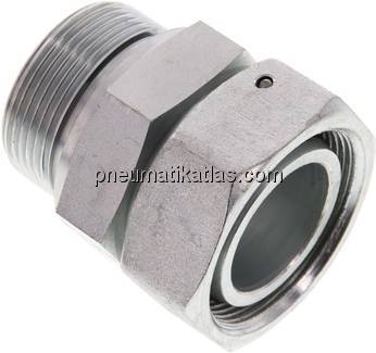 Einstellb. Schneidringverschr. G 1-1/2"-42 L, Stahl verzinkt