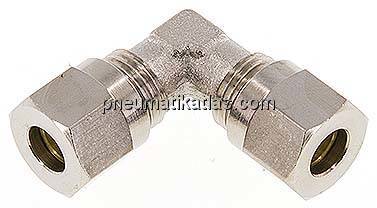 Winkel-Schneidringverschraubung 6 LL (M10x1), Messing vernickelt