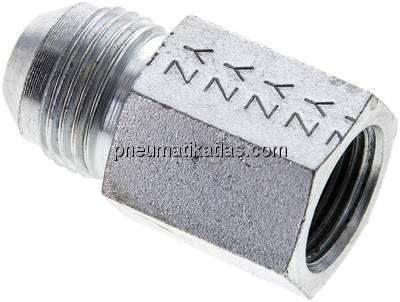 Reduziernippel UNF 3/4"-16(JIC-AG)-G 3/8"(IG), Stahl verzinkt