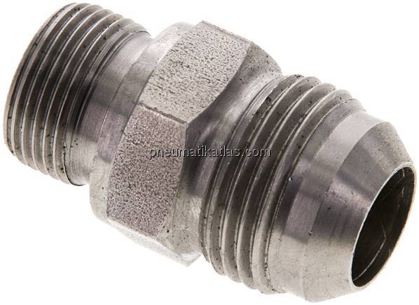 Doppelnippel M 22 x 1,5-UN 1-1/16"-12(JIC), V4A
