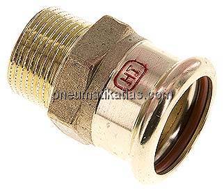 Pressfitting, Übergangsnippel 28mm innen / R 3/4" AG