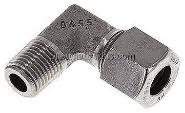 Winkel-Schneidringverschraub. R 1/4"-10 L (M16x1,5), 1.4571