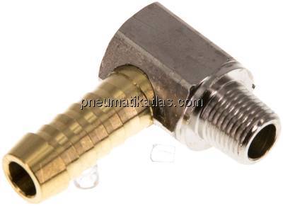 Winkel-Gewindetülle R 1/8"-9 (3/8")mm, Messing