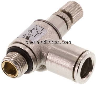 Winkel-Drosselrückschlagventil G 1/8"-8mm,zuluftregelnd