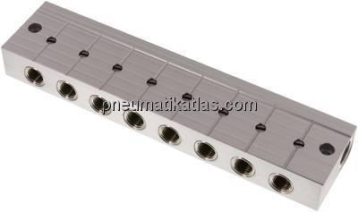 Verteilerleiste m. Kugelhähnen 2 x G 3/8"-8 x G 1/4"