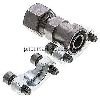 Gerade Flanschverschraubung 1/2"-SAE (3000 PSI), 16 S (M24x1,5)