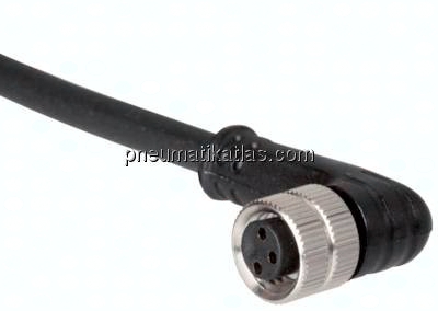 Kabel mit M8-Kupplung, 3-adrig, 3 m, abgewinkelt
