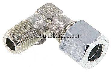 Winkel-Schneidringverschraub. R 1/4"-10 L (M16x1,5), Stahl verzinkt