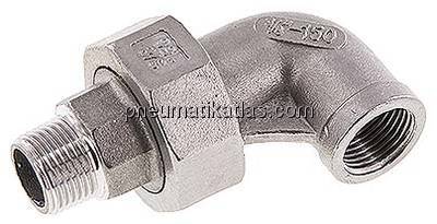 Winkel-Verschraubung flach dichtend Rp/R 3/8"(IG/AG)