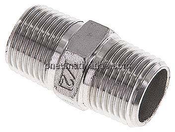 Doppelnippel NPT 1/2"-NPT 1/2", 1.4408