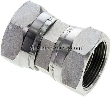 Gerader Verbinder 60°-Konus, G 1-1/4"-G 1-1/4", Stahl verzinkt