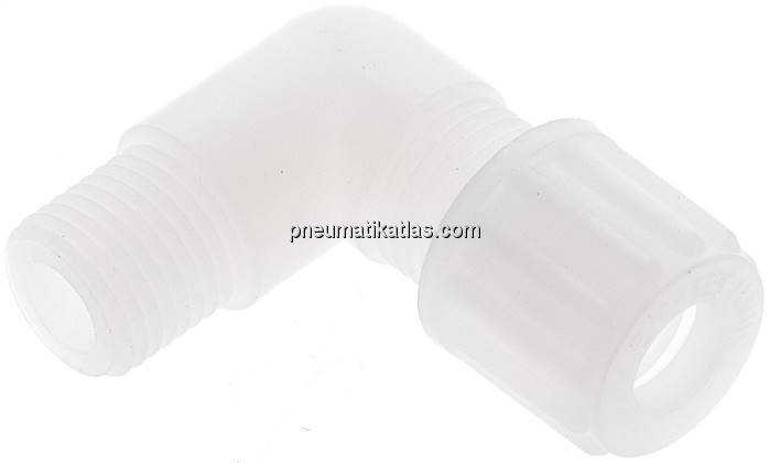 Winkel-Verschraubung G 1/4"-8x6mm, PVDF